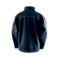 Navy - Back - Result Work-Guard Mens Treble Stitch Soft Shell Jacket