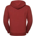 Brick Red Melange - Back - Russell Mens Authentic Melange Zip Hoodie