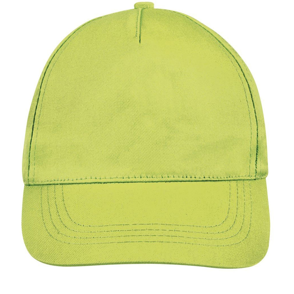 Apple Green - Side - SOLS Unisex Buzz 5 Panel Baseball Cap