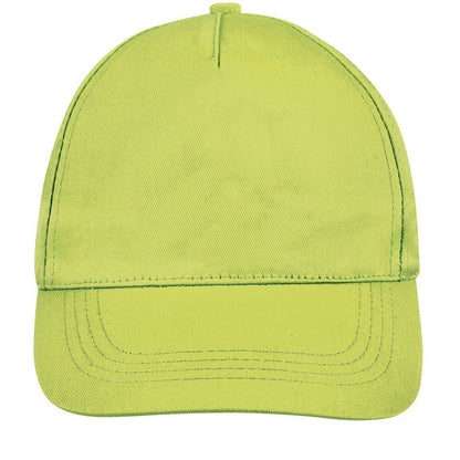 Apple Green - Side - SOLS Unisex Buzz 5 Panel Baseball Cap
