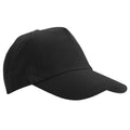 Black - Front - SOLS Unisex Buzz 5 Panel Baseball Cap