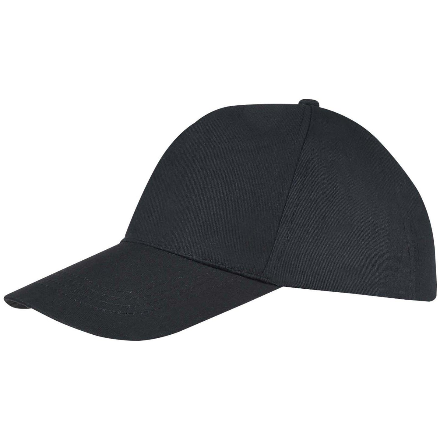 Black - Side - SOLS Unisex Buzz 5 Panel Baseball Cap