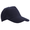 Navy - Front - SOLS Unisex Buzz 5 Panel Baseball Cap