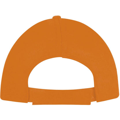 Orange - Back - SOLS Unisex Buzz 5 Panel Baseball Cap