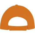 Orange - Back - SOLS Unisex Buzz 5 Panel Baseball Cap