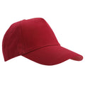 Red - Front - SOLS Unisex Buzz 5 Panel Baseball Cap