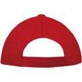 Red - Back - SOLS Unisex Buzz 5 Panel Baseball Cap