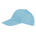 Atoll Blue - Back - SOLS Unisex Buzz 5 Panel Baseball Cap