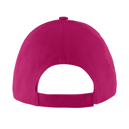 Fuchsia - Side - SOLS Unisex Buzz 5 Panel Baseball Cap