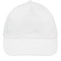 White - Side - SOLS Unisex Buzz 5 Panel Baseball Cap