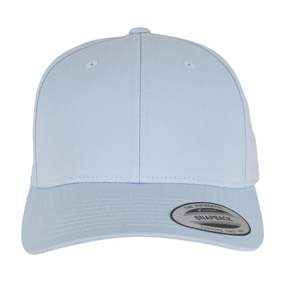 Light Blue - Front - Flexfit Unisex Curved Classic Snapback Cap