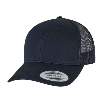 Dark Navy - Front - Flexfit Unisex Retro Trucker Cap