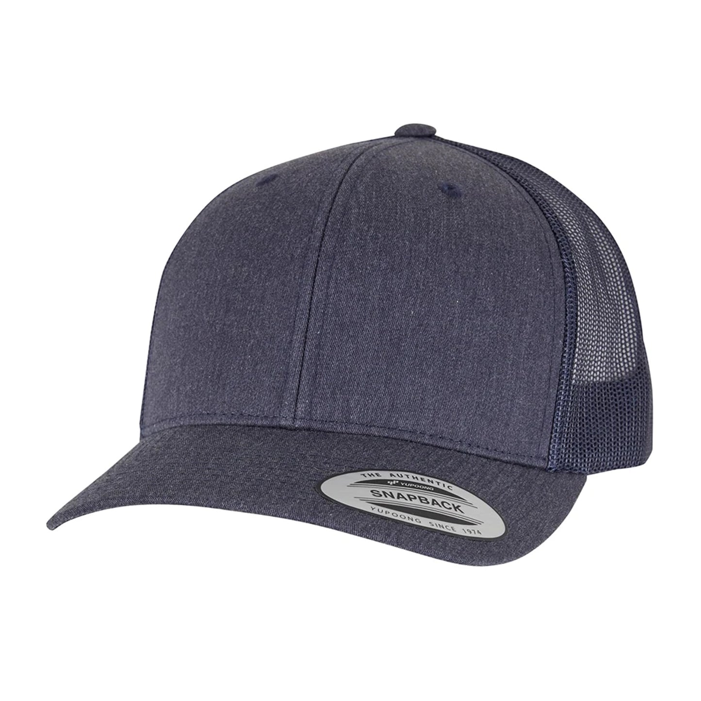 Heather Navy - Front - Flexfit Unisex Retro Trucker Cap