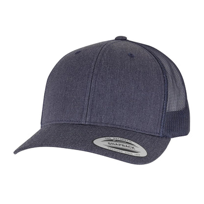 Heather Navy - Front - Flexfit Unisex Retro Trucker Cap