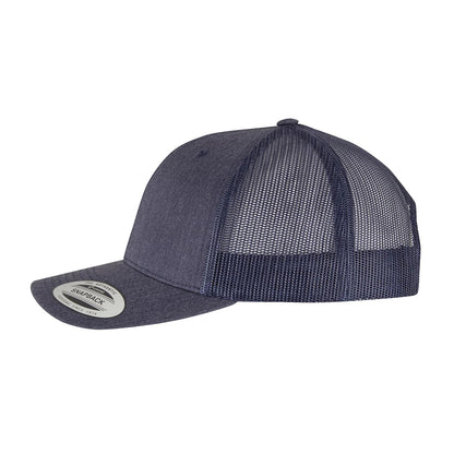 Heather Navy - Side - Flexfit Unisex Retro Trucker Cap