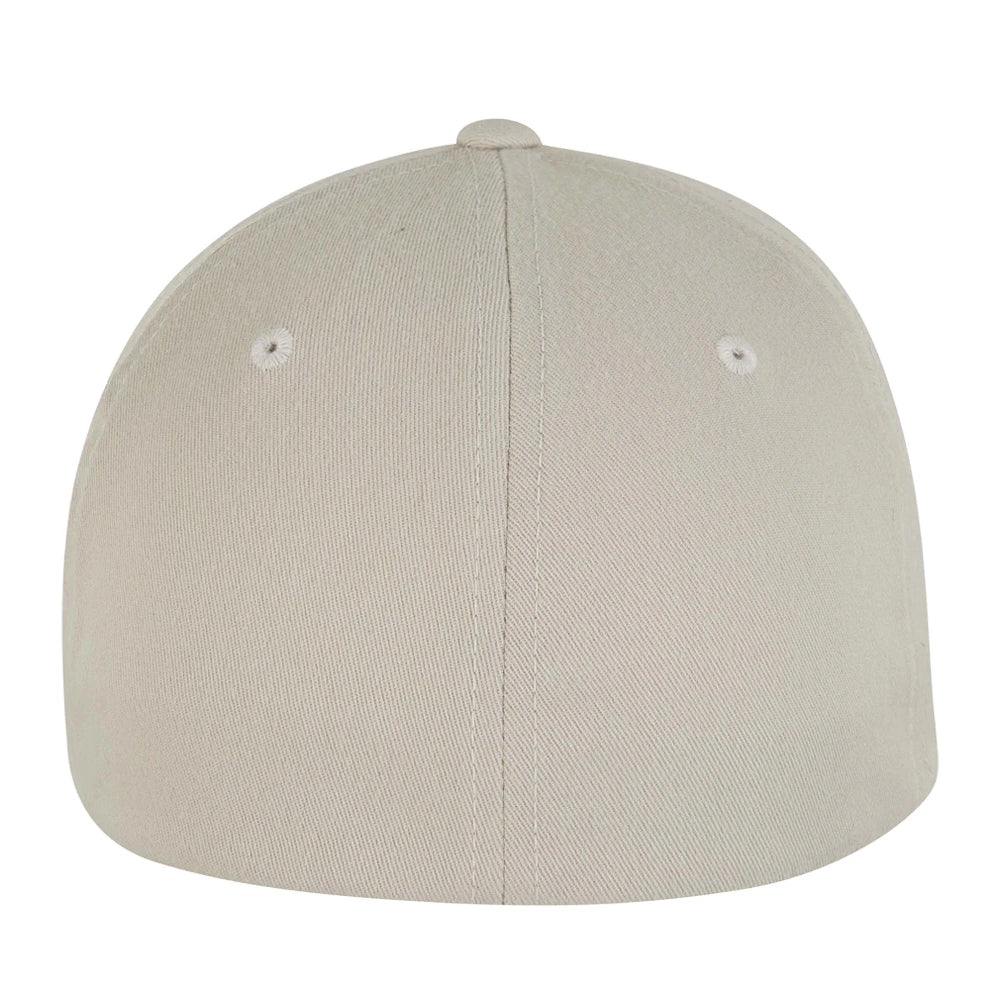 Beige - Back - Flexfit Unisex 5 Panel Cap
