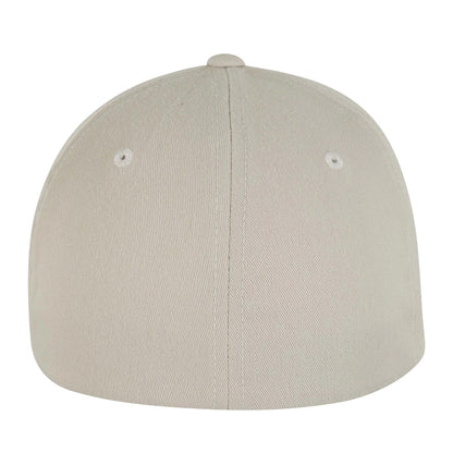 Beige - Back - Flexfit Unisex 5 Panel Cap