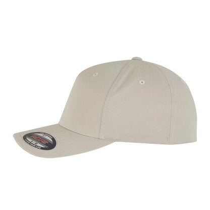 Beige - Side - Flexfit Unisex 5 Panel Cap