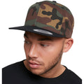 Green Camo-Black - Side - Flexfit Unisex Two Tone Classic Camo Snapback Cap