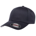 Dark Navy - Front - Flexfit Unisex Wooly Combed Cap