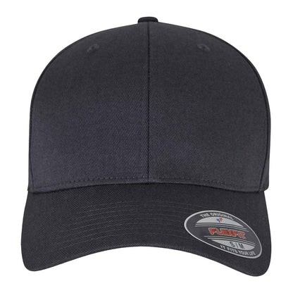 Charcoal - Front - Flexfit Unisex Wooly Combed Cap