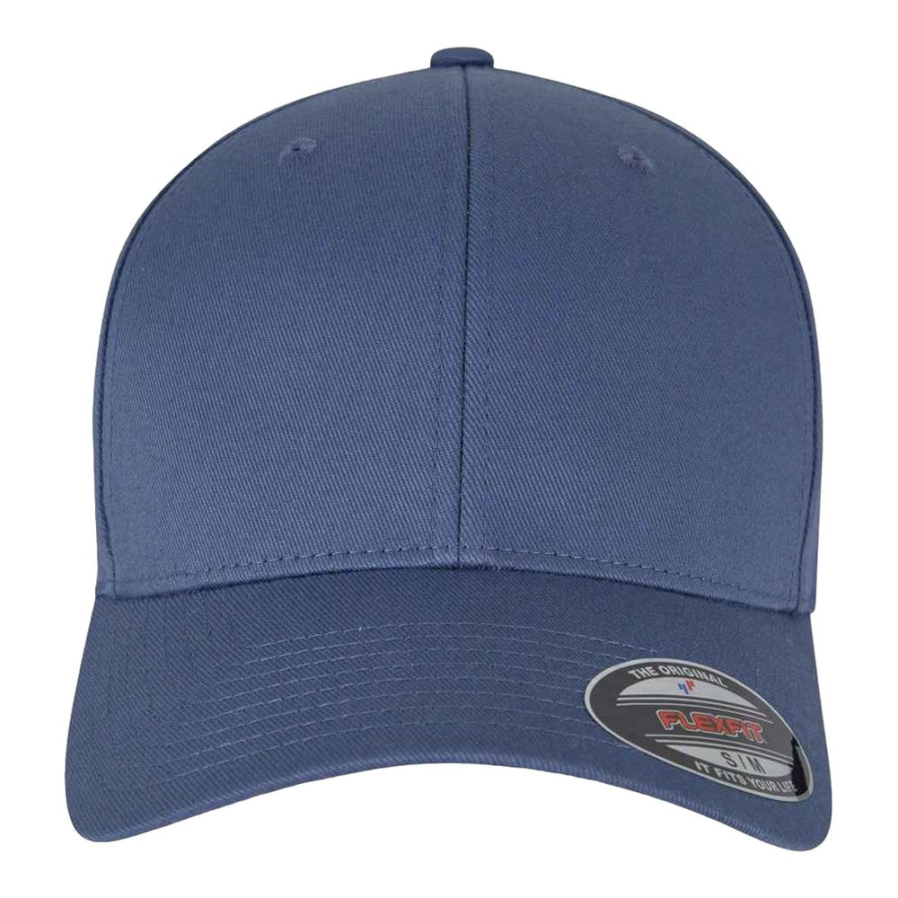 China Blue - Front - Flexfit Unisex Wooly Combed Cap