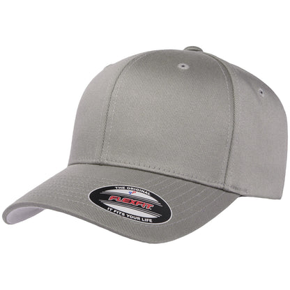 Grey - Front - Flexfit Unisex Wooly Combed Cap