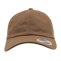 Khaki - Front - Flexfit Unisex Low Profile Cotton Twill Cap