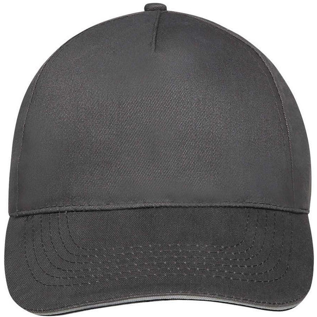 Dark Grey-Light Grey - Lifestyle - SOLS Unisex Sunny 5 Panel Baseball Cap
