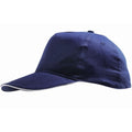 French Navy-White - Back - SOLS Unisex Sunny 5 Panel Baseball Cap