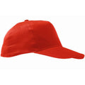 Red - Front - SOLS Unisex Sunny 5 Panel Baseball Cap