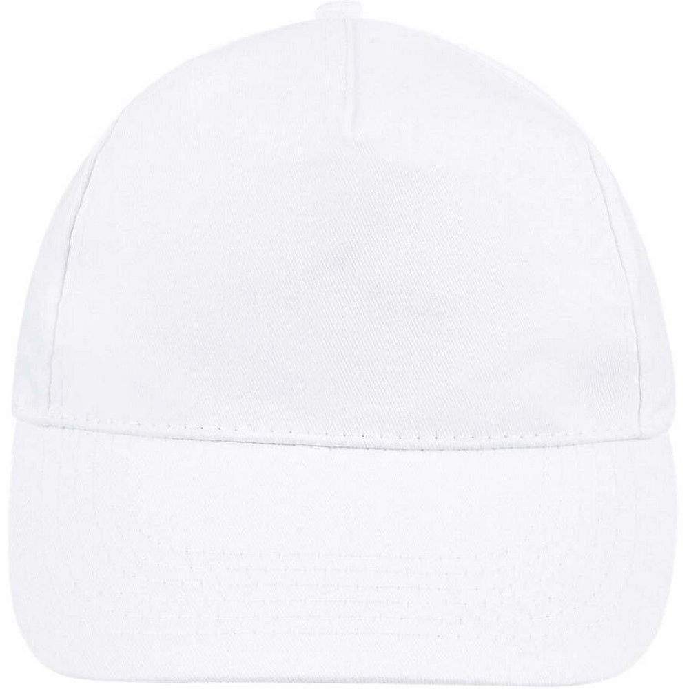 White - Lifestyle - SOLS Unisex Sunny 5 Panel Baseball Cap