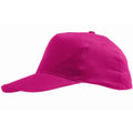 Fuchsia - Back - SOLS Unisex Sunny 5 Panel Baseball Cap