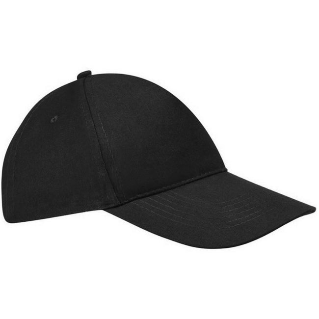Black - Front - SOLS Unisex Sunny 5 Panel Baseball Cap