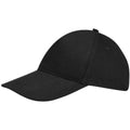 Black - Back - SOLS Unisex Sunny 5 Panel Baseball Cap