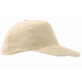 Beige-White - Front - SOLS Unisex Sunny 5 Panel Baseball Cap