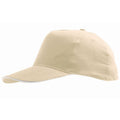 Beige-White - Back - SOLS Unisex Sunny 5 Panel Baseball Cap