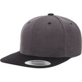 Charcoal-Black - Front - Flexfit Unisex Two Tone Classic Snapback Cap