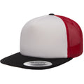 Black-White-Red - Front - Flexfit Unisex Foam Trucker Cap