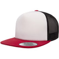 Red-White-Black - Front - Flexfit Unisex Foam Trucker Cap