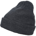 Dark Grey - Back - Flexfit Unisex Long Knit Beanie