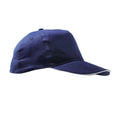 French Navy-White - Front - SOLS Unisex Sunny 5 Panel Baseball Cap