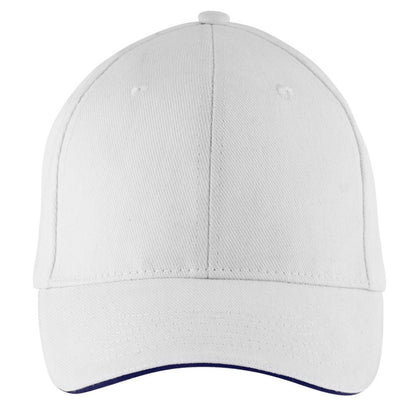 White-Navy - Front - SOLS Unisex Buffalo 6 Panel Baseball Cap