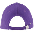 Dark Purple - Side - SOLS Unisex Buffalo 6 Panel Baseball Cap