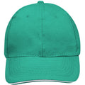 Turquoise-White - Back - SOLS Unisex Buffalo 6 Panel Baseball Cap