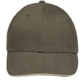 Army-Beige - Back - SOLS Unisex Buffalo 6 Panel Baseball Cap