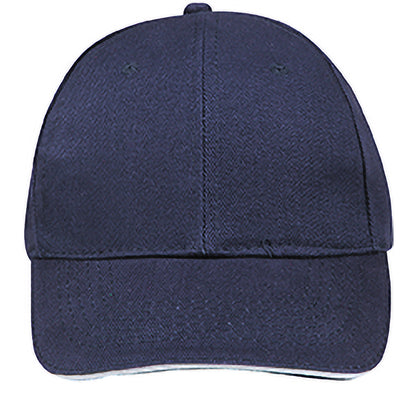 French Navy-White - Back - SOLS Unisex Buffalo 6 Panel Baseball Cap