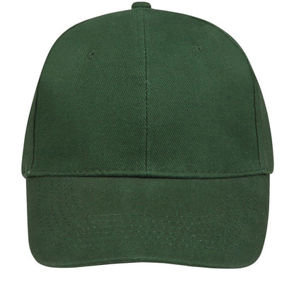 Bottle Green - Back - SOLS Unisex Buffalo 6 Panel Baseball Cap