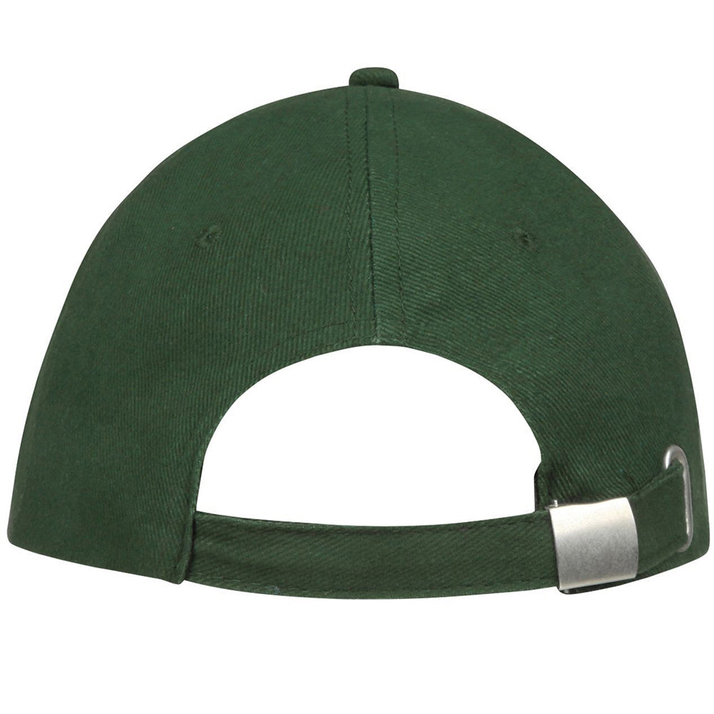 Bottle Green - Side - SOLS Unisex Buffalo 6 Panel Baseball Cap