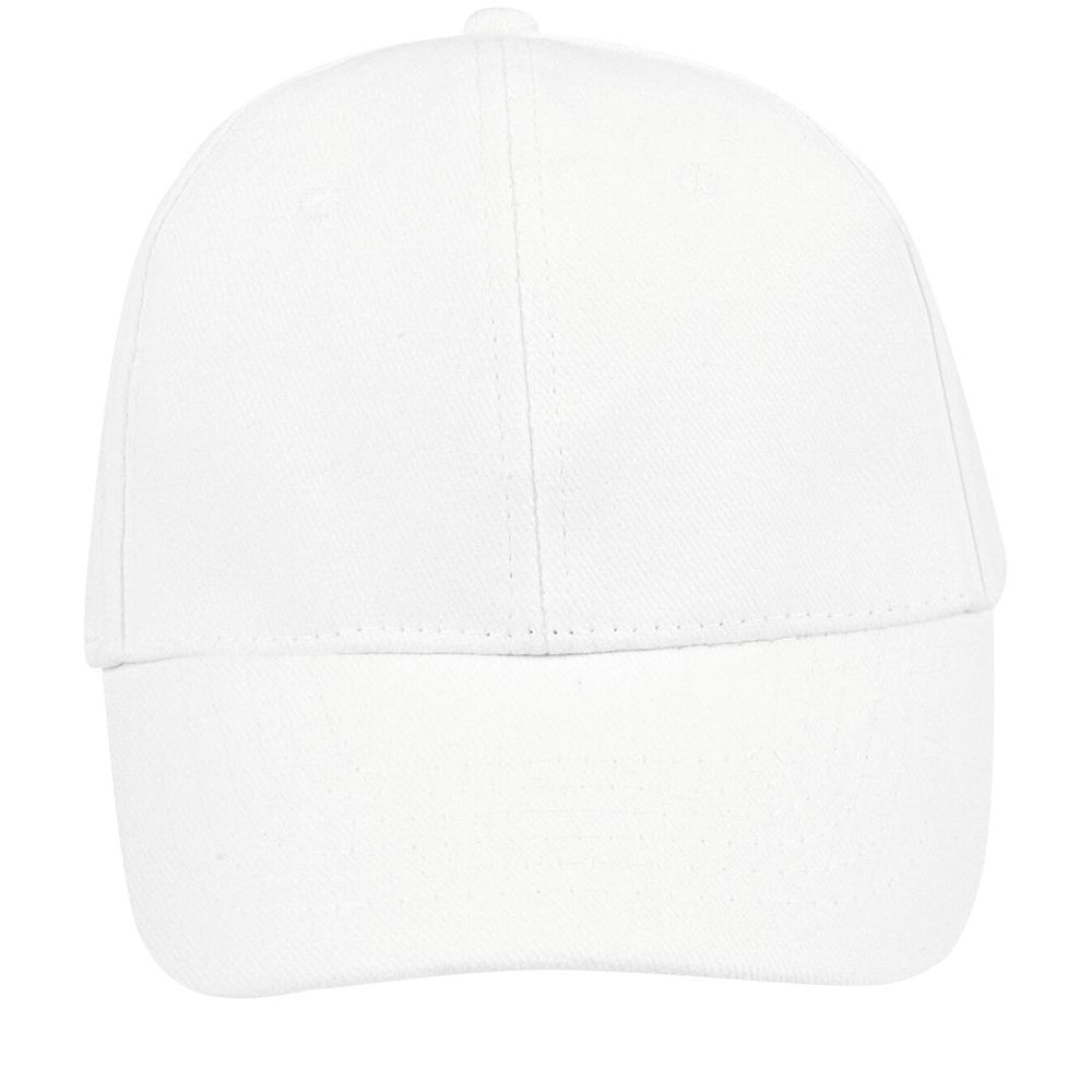 White - Back - SOLS Unisex Buffalo 6 Panel Baseball Cap
